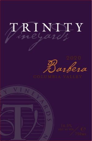 A wine label for the winery, trinity vineyards.